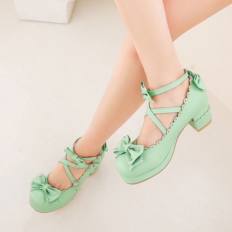 Lolita Mary Jane Shoes with Buckle Strap and Flower Detail - Image 4
